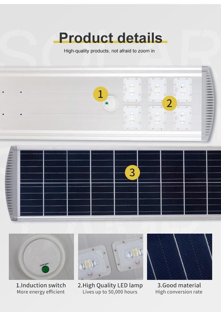 Hot-Selling LED Garden Road Villa Street Light Large Illumination Range Aluminum 600W Solar Street Light