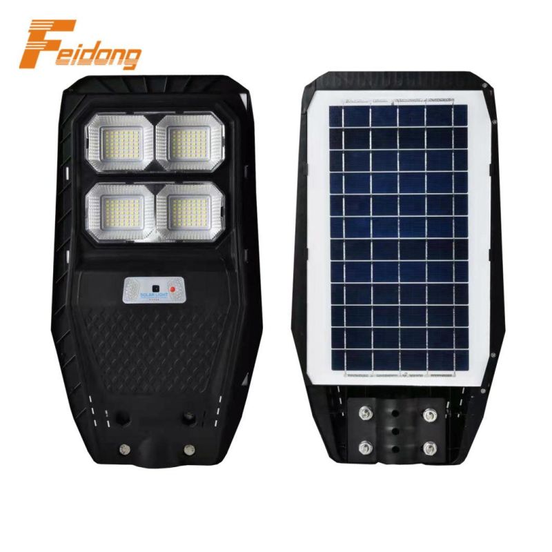 2022 New Model IP66 Outdoor 100W Solar Power LED Lamp with Light Sensor Radar Sensor Time Control Remote Control 120lm/W 100W Solar LED Street Light