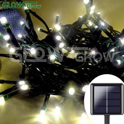 Warm White PVC Cable 100LEDs Christmas String Light Outdoor Solar Wedding Fairy Light for Home Xmas Party Garden Decoration