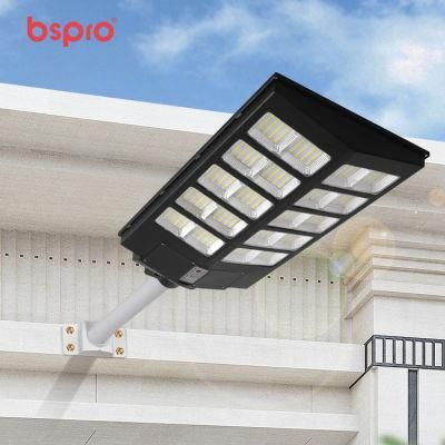Bspro Integrated Two Lights Outdoor IP65 High Powered Smart Saving All in One 500W LED Solar Street Light