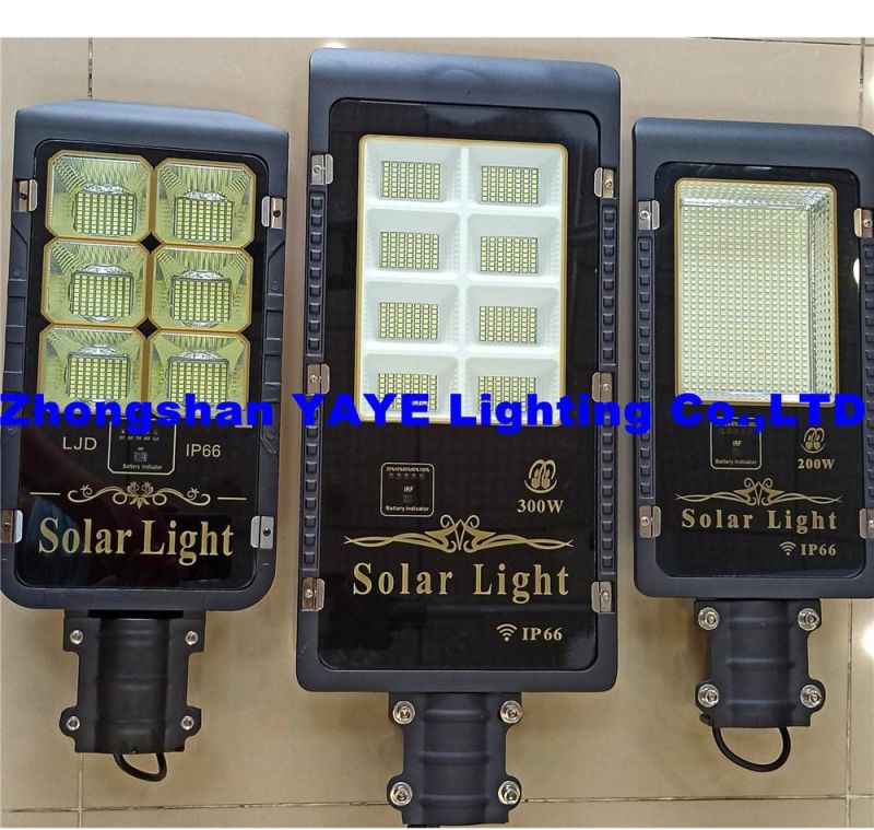 Yaye 18 Newest Design Outdoor 100W/200W/300W Solar LED Street Light /Solar Garden Light with 3 Years Warranty (USD28.5/PC for 100W)