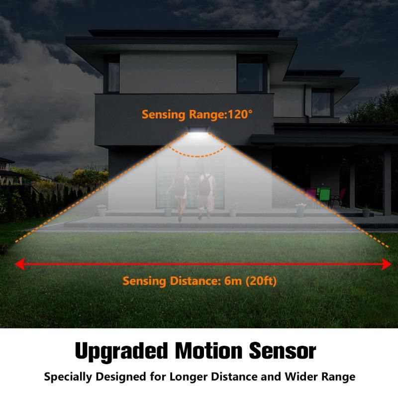 134 LED Solar Wall Light Outdoor Solar Wall Light with Motion Sensor
