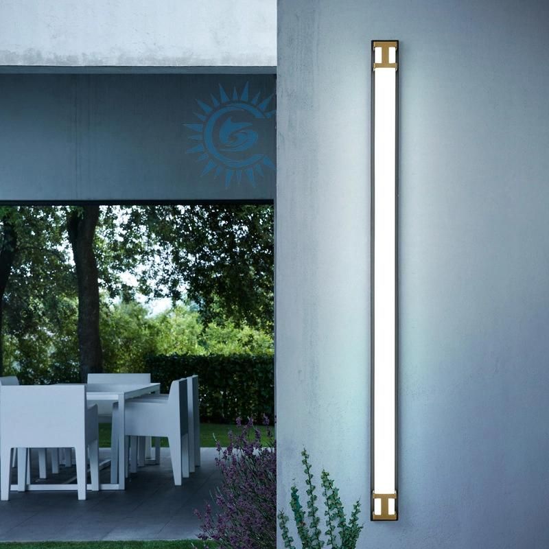 Modern Minimalist Outer Garden Courtyard Background Wall Decoration Line Light Strip Waterproof Lamp Fixtures