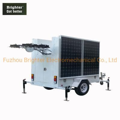 Solar Emergency System Mobile Tower Light with Trailer and LED Light Soure