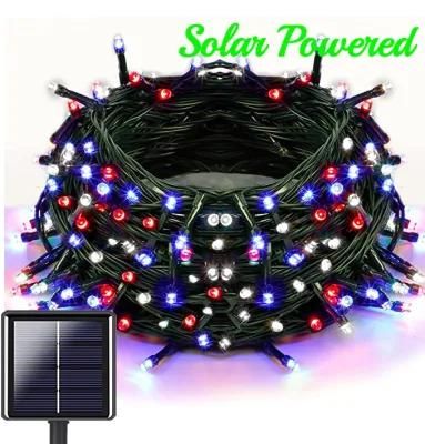 100 LEDs Solar Powered Muticolor String Garland Light Christmas Fairy Light for Home Garden Party Wedding Decoration