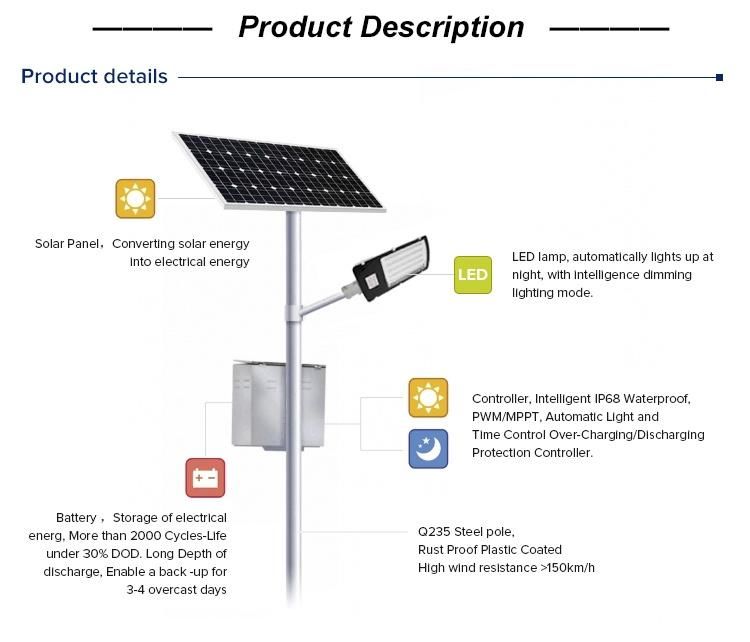 Good Price 9m Pole Outdoor 80W LED Solar Street Light