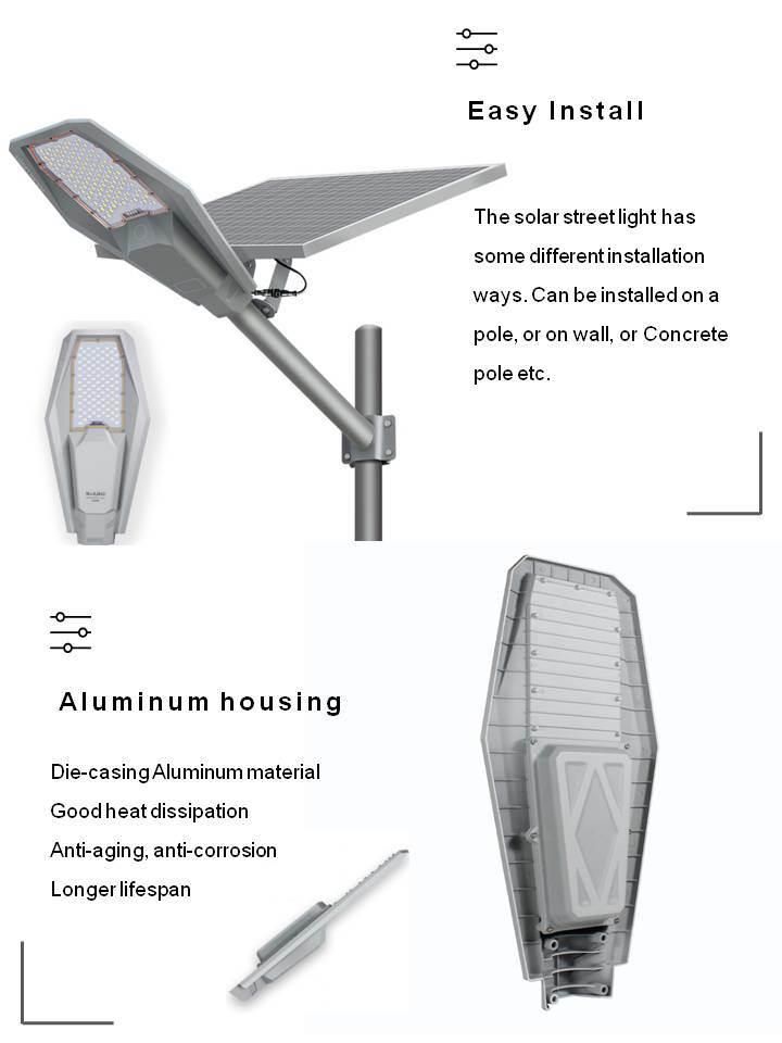 New Design Energy Saving Dusk to Down Split Solar Street Light for Government Road Lighting Project