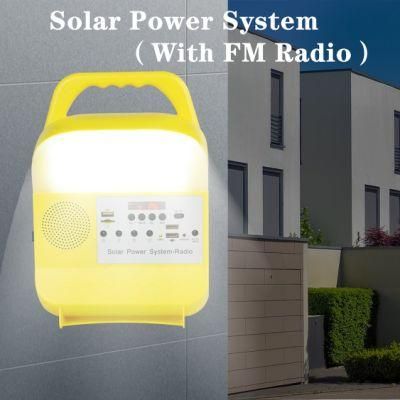 Potable Power Supply Solar Energy Systems Solar Panel Power Station with Radio as Lighting System Solar Lights