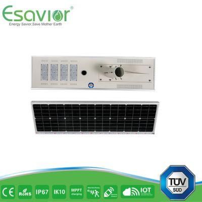 Esavior 80W Microwave Radar (PIR &amp; Timing as optional) Sensor Solar Street Light Solar Lights