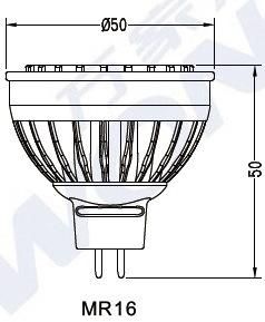 Dimmable 5W/6W/7W LED MR16 Spotlight Lamp Bulb for Landscape Lighting with ETL/cETL
