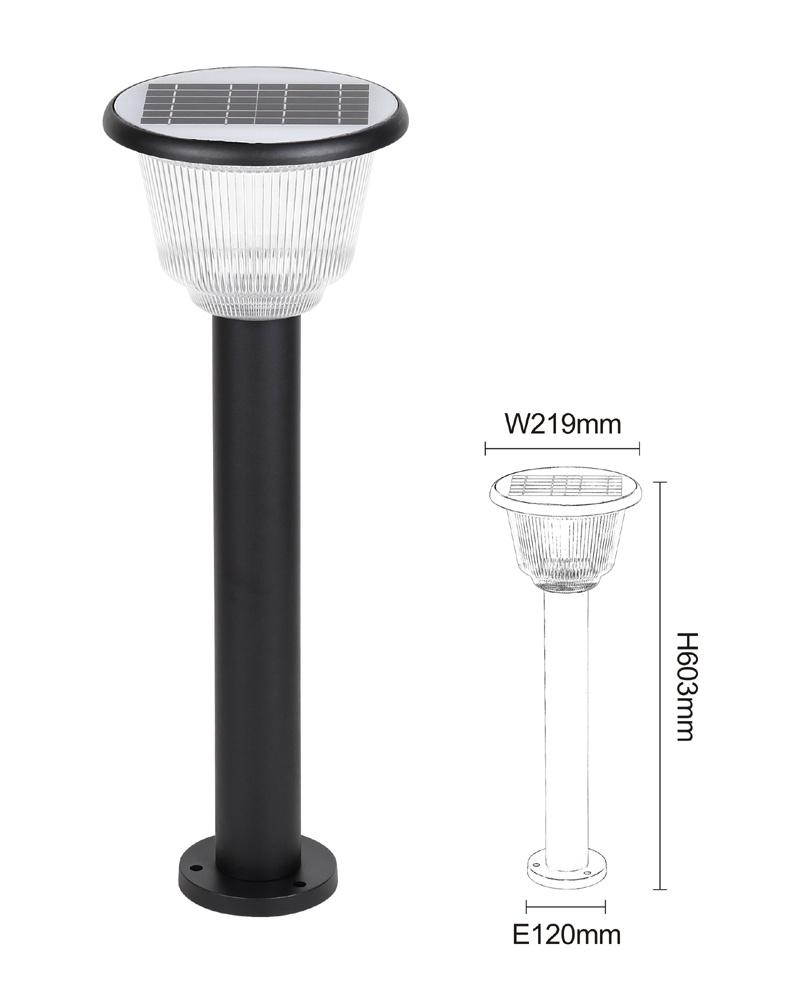 Solar Powered Street Post Pole Outdoor Solar Garden Lamp