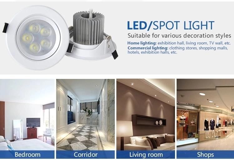 LED Ceiling Light 3W 5W 7W 9W 12W Downlight Home Hotel Showcase Embedded Spotlight