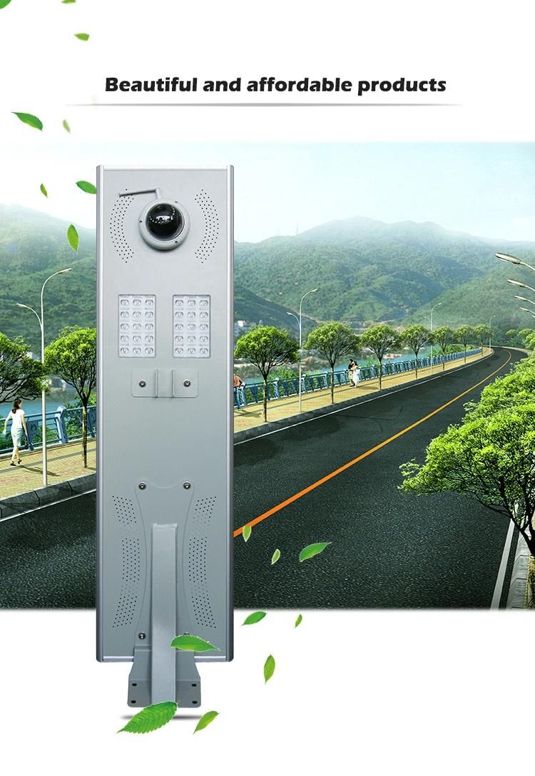 IR Distance 45m Monitoring CCTV Camera 120W Solar Street Light