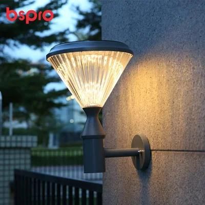 Bspro High Power Decorations Hot Selling Lighting All in One Outside Wall Lights Garden Wall Light