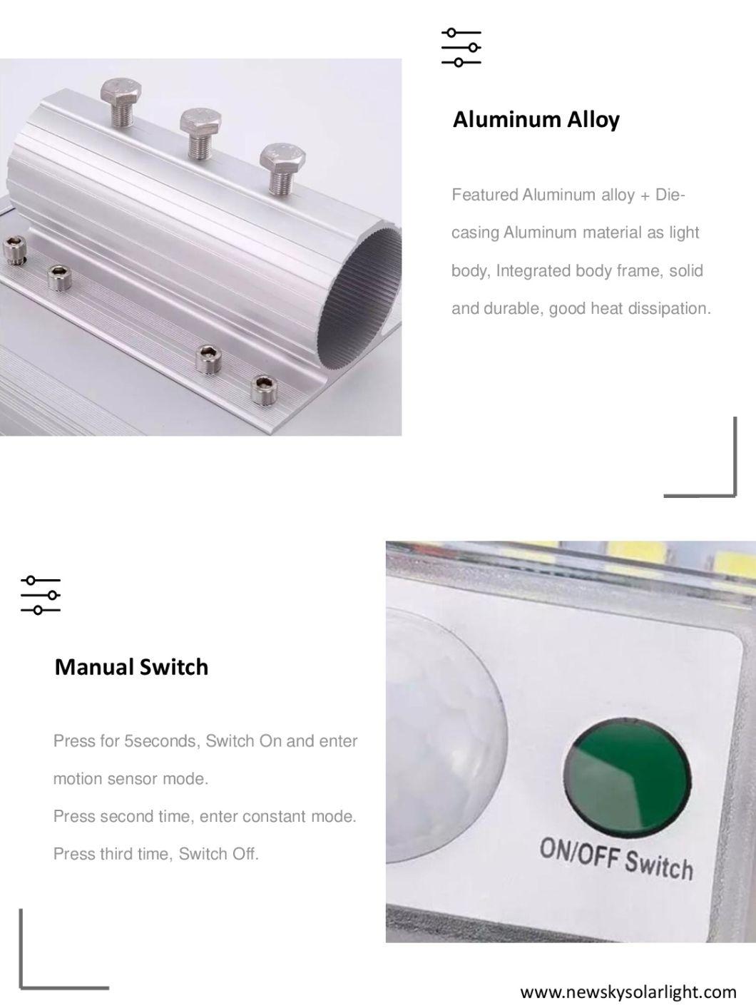 50W 100W 150W Portable All in One Smart Control Solar Road Lamp