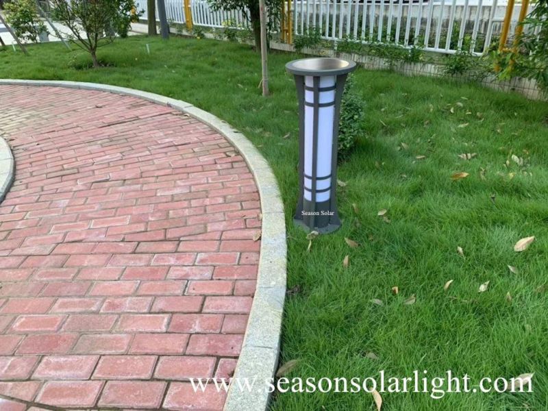 High Lumen Alu. Column Lighting Bollard Style Outdoor LED Solar Powered Garden Light with LED Light