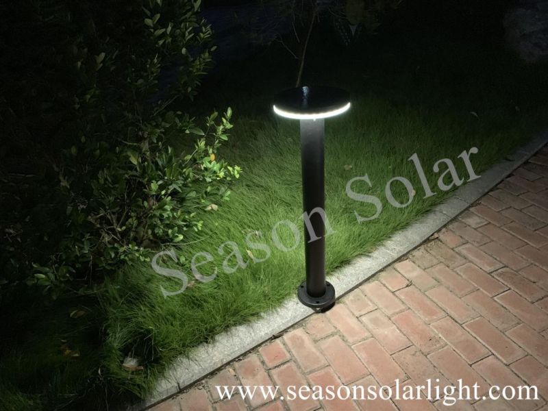 Water-Proof LED Lighting Fixture Lamp Outdoor 5W Lawn Garden Solar Bollard Light with Warm LED Lighting