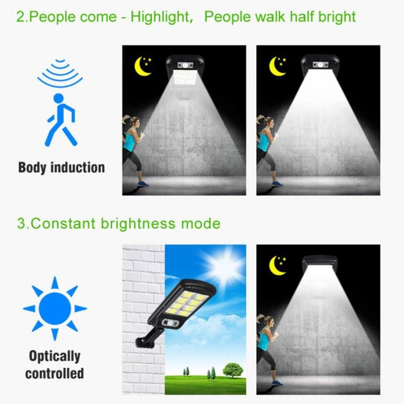 240 COB Solar LED Light Waterproof with PIR Motion Sensor, Smart Remote Control