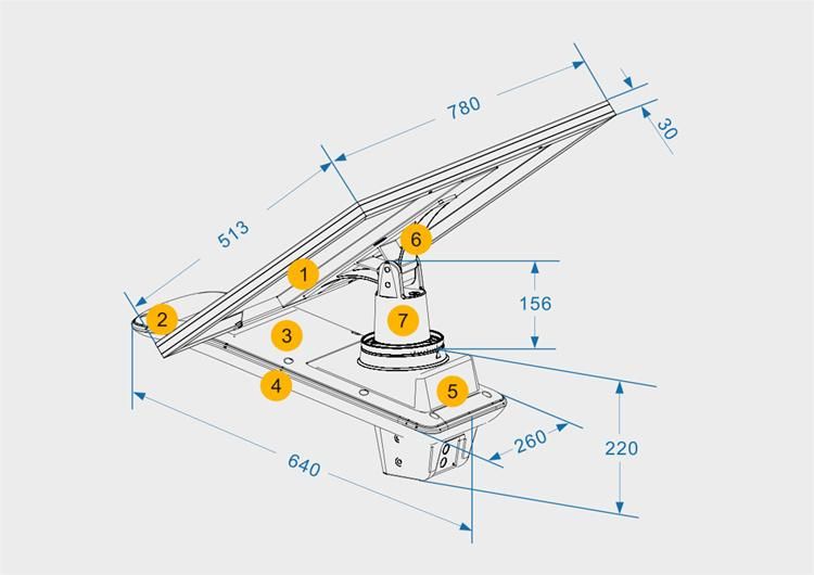 40W Outdoor IP65 Waterproof Semi-Integrated Solar LED Street Light