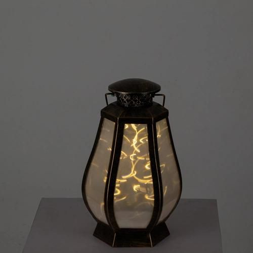 Battery Rotating 3D Effect Garden Lantern with Remote Control