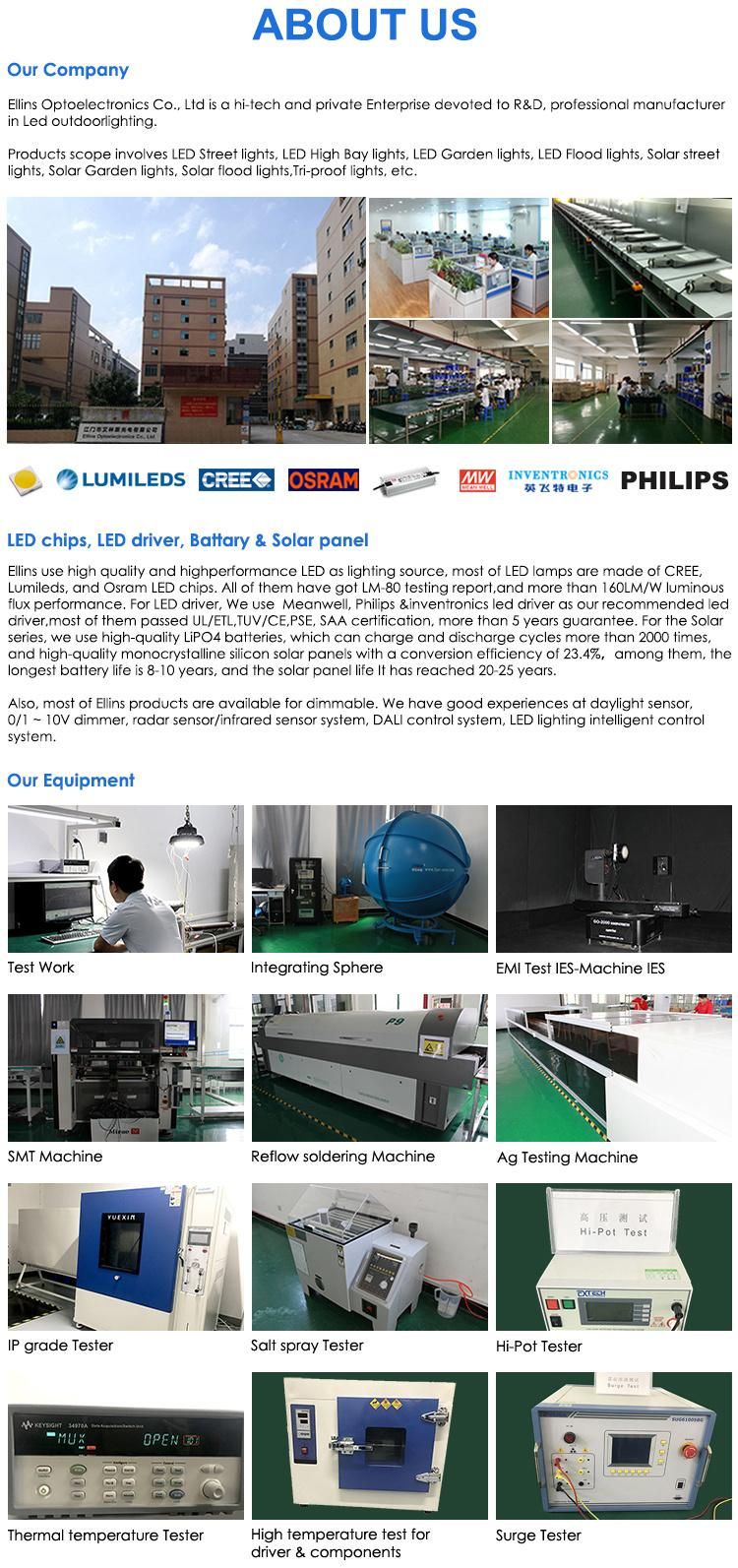 Parking Lot IP65 LED Solar Street Light with Outdoor CCTV Camera