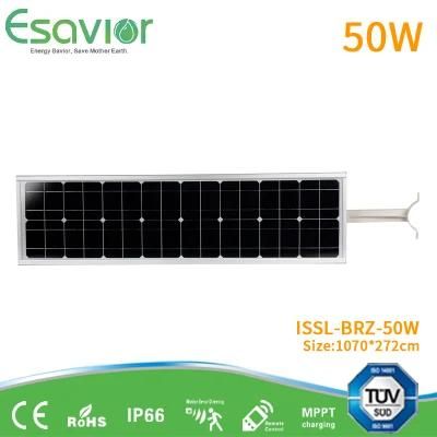 Easy Installation Maintenance Free 50W All in One LED Solar Street Light Manufacturer