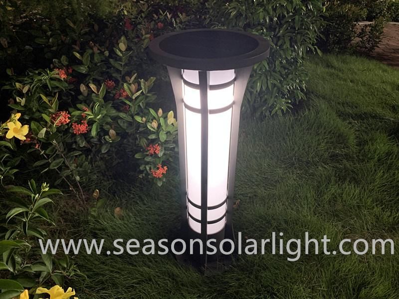 High Power LED Lighting Outdoor Solar Garden Light Waterproof Smart Multi-Color Bollard Garden Light with LED Lamps