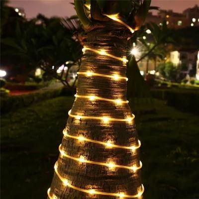 Wholesale Christmas Garden LED Lamp 20m 200 LED String Lights Solar Tube Copper Wire Light
