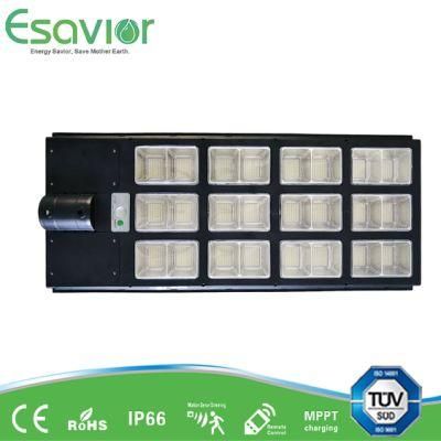 Esavior 60W All in One Integrated LED Outdoor Solar Street/Road/Garden Light with Panel and Lithium Battery