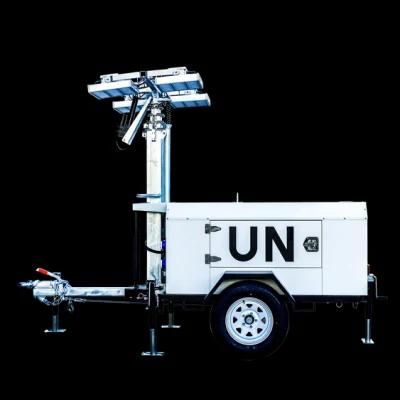Compact Traffic Safety Mobile Tower Light for Emergency and Rescue