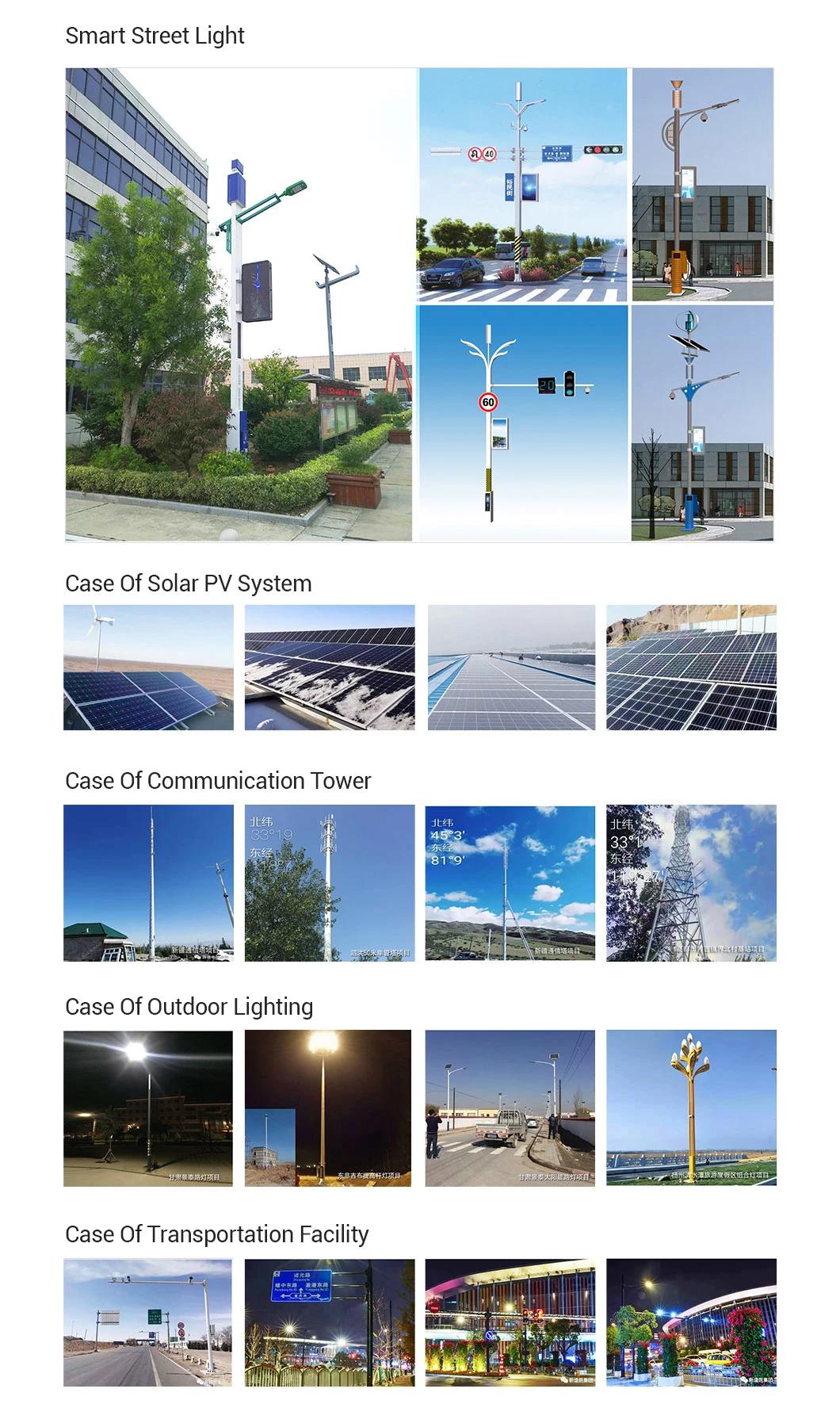 High Quality Steel Galvanized Outdoor LED Solar Street Lighting Pole 5m 6m 8m 10m 12m 15m