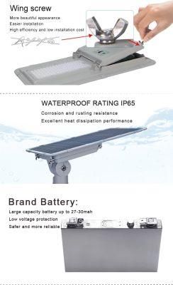 Motion Sensor 12V/24V Factory Direct Sales Cheap Price Waterproof Road Lamp Garden Light 60W, , 80W, 90W, 100W All in One Solar LED Street Light