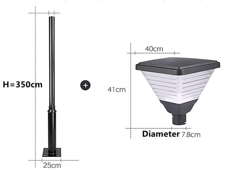 New Modern Design SMD Street Courtyard Outdoor 20W LED Solar Garden Light Solar LED Outdoor Light Decoration LED