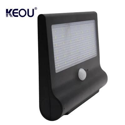 China Supplier Wireless Security Outdoor Waterproof Surface Mounted Sensor Powered Energy Saving Solar LED Wall Light