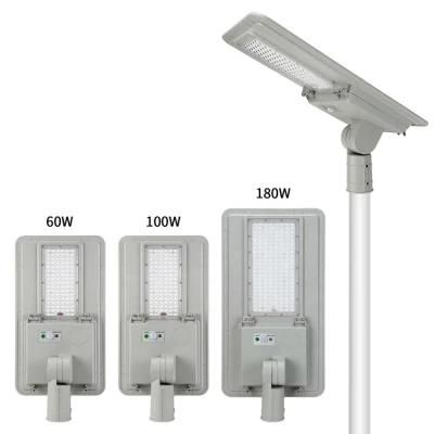 Garden Outdoor Integrated IP65 Waterproof 60W 100W 200W All in One Solar LED Street Lamp