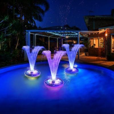 Rechargeable Outdoor Garden Water Fountain Lamp Color Changing Floating Pool LED Lighting Show Flashing Light LED Fountain Light