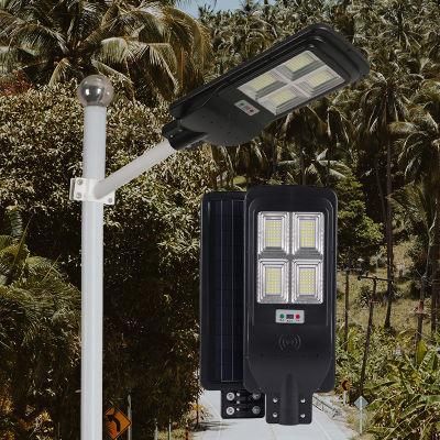ABS IP65 Waterproof Radar Sensor Solar Street Light LED Lamp 120W with Remote Control