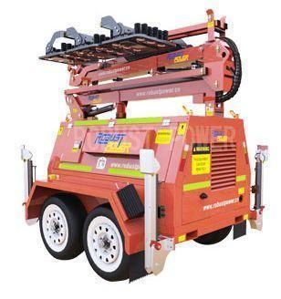 Remote Control Minging Dual Axle Trailer Portable LED Lighting Tower Generator Price
