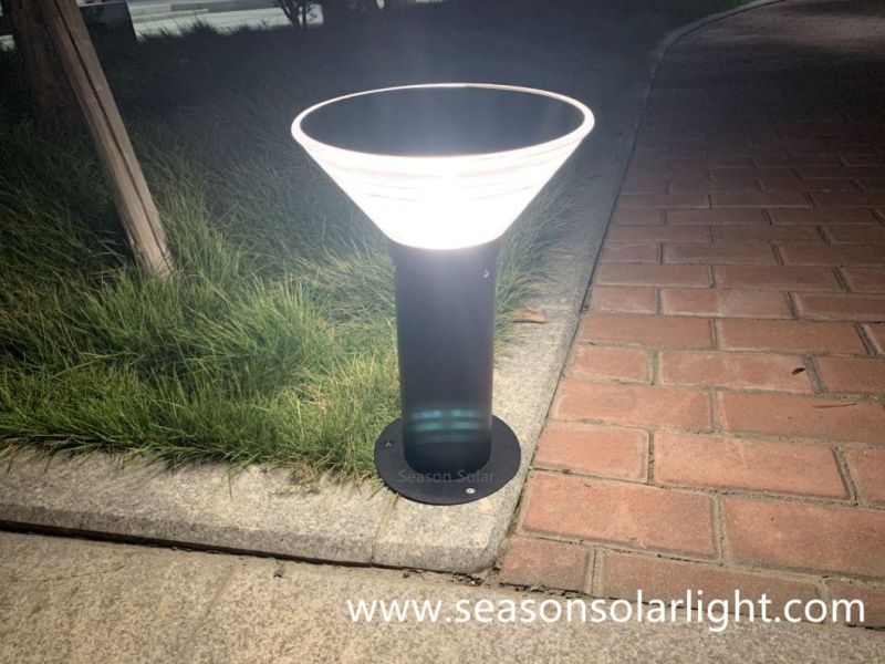 High Power Energy Warm + White LED Lighting Post Outdoor Solar Pillar Light for Garden Lighting