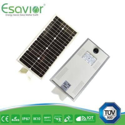Esavior 153.60wh Batteries Capacity 15W LED Solar Street Lights Solar Lights