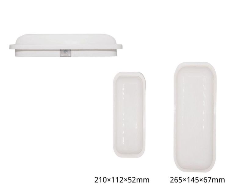 LED Rectangle Wall Lamp IP65 Moisture Proof Lamp for Balcony Bathroom Lighting