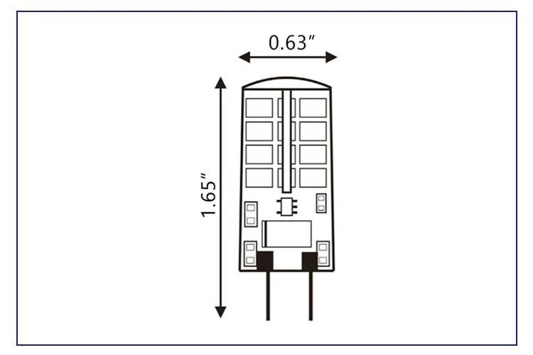 Lt104A2 3W Low Voltage 12V AC/DC Weatherproof Bi-Pin Base G4 LED Landscape Lamp for Residential Lights