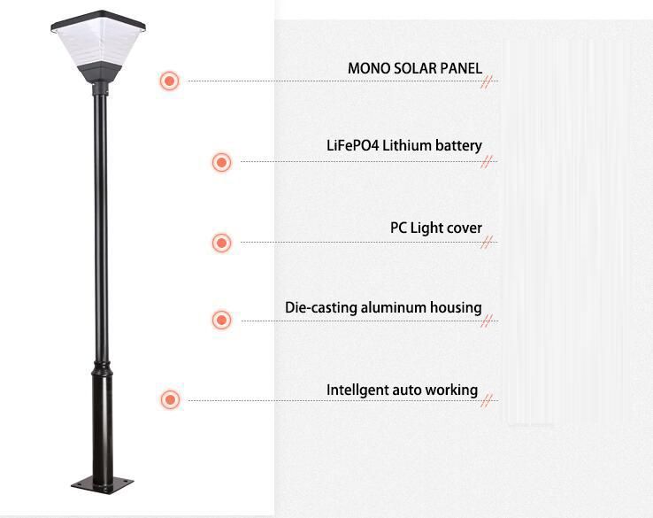 Outdoor Amazon Best Solar LED Garden Pillar Street Rock Lamp for Yard