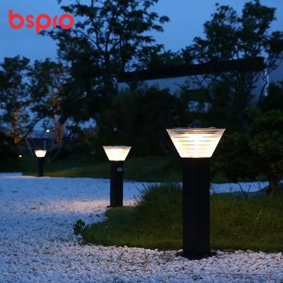 Bspro High Quality Outdoor Decorative Aluminum Solar Powered Garden Light