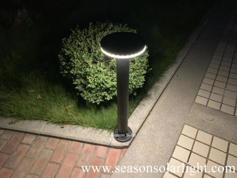 Bright 80cm Height LED Post Landscape Lawn Lighting Outdoor LED Solar Garden Light with Warm+White LED Light