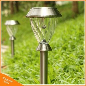 Outdoor Stainless Steel RGB LED Solar Garden Lawn Landscape Light