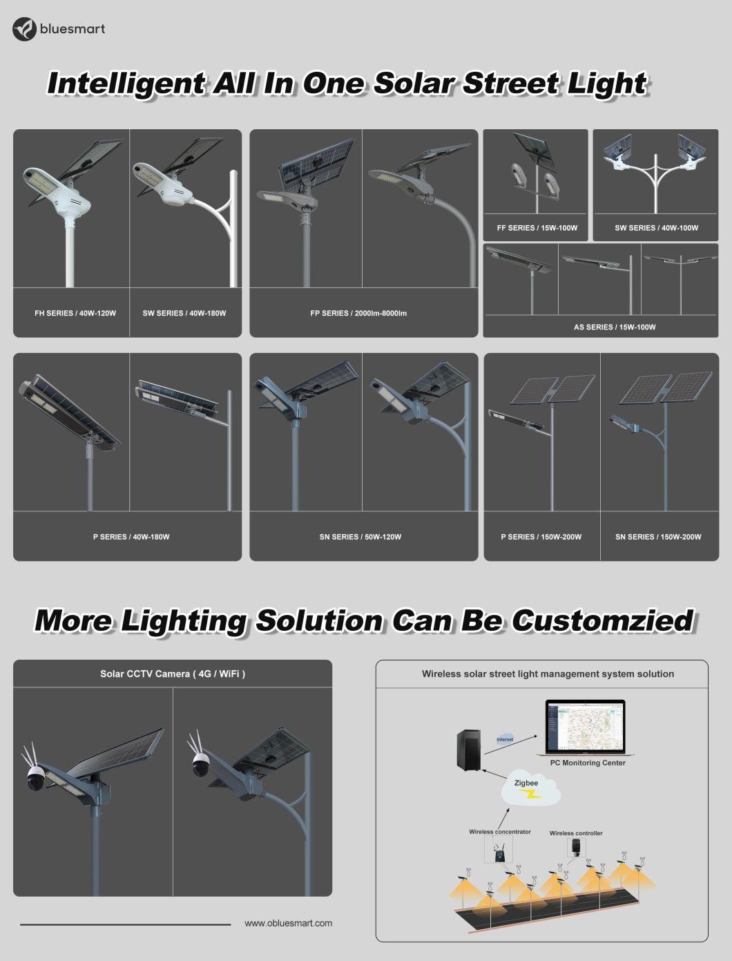 All in One Solar Street Lights All in One Integral High Power LED Solar Street Light with Solar Panel