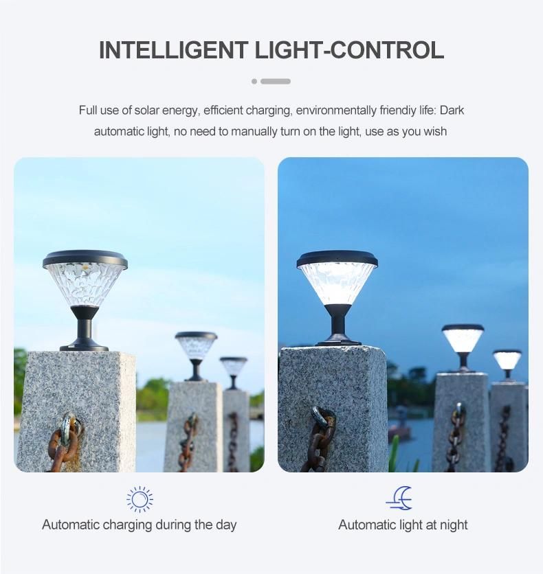Outdoor Simple Landscape Lighting IP65 Villa Community High Pole Road Lamp Solar Power LED Garden Light