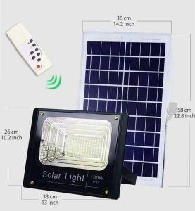 100W Solar Flood Light with Remote Control for Outdoor Usage