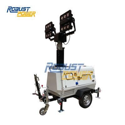 Low Consumption Hydraulic Light Tower with 4.5kw Generator Set